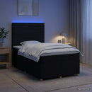 vidaXL Boxspring ágy matraccal fejtámlával Fekete 120 x 190 cm Szövet