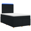 vidaXL Boxspring ágy matraccal fejtámlával Fekete 120 x 190 cm Szövet