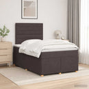 vidaXL Boxspring ágy matraccal Sötét Barna 120 x 200 cm Szövet