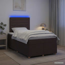vidaXL Boxspring ágy matraccal Sötét Barna 120 x 200 cm Szövet