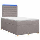vidaXL Boxspring ágy matraccal Tópszínű 120 x 190 cm Szövet