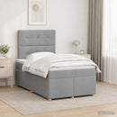 vidaXL Boxspring ágy matraccal Világosszürke 120 x 200 cm Szövet