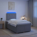 vidaXL Boxspring ágy matraccal Világosszürke 120 x 190 cm Szövet