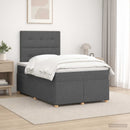 vidaXL Boxspring ágy matraccal Sötétszürke 120 x 190 cm Szövet
