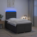 vidaXL Boxspring ágy matraccal Sötétszürke 120 x 190 cm Szövet