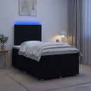vidaXL Boxspring ágy matraccal fejtámlával Fekete 120 x 200 cm Szövet