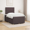 vidaXL Boxspring ágy matraccal Sötét Barna 120 x 190 cm Szövet