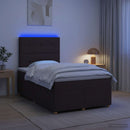 vidaXL Boxspring ágy matraccal Sötét Barna 120 x 190 cm Szövet
