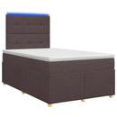 vidaXL Boxspring ágy matraccal Sötét Barna 120 x 190 cm Szövet