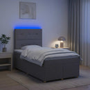 vidaXL Boxspring ágy matraccal Tópszínű 120 x 200 cm Szövet