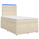 vidaXL Boxspring ágy matraccal Krémszínű 120 x 190 cm Szövet