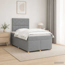 vidaXL Boxspring ágy matraccal Világosszürke 120 x 200 cm Szövet