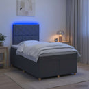 vidaXL Boxspring ágy matraccal Sötétszürke 120 x 200 cm Szövet