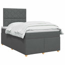 vidaXL Boxspring ágy matraccal Sötétszürke 120 x 190 cm Szövet