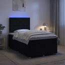 vidaXL Boxspring ágy matraccal fejtámlával Fekete 120 x 200 cm Szövet