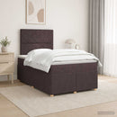 vidaXL Boxspring ágy matraccal Sötét Barna 120 x 200 cm Szövet