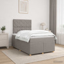 vidaXL Boxspring ágy matraccal Tópszínű 120 x 190 cm Szövet