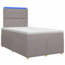 vidaXL Boxspring ágy matraccal Tópszínű 120 x 190 cm Szövet