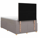 vidaXL Boxspring ágy matraccal Tópszínű 120 x 190 cm Szövet