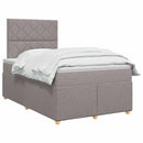 vidaXL Boxspring ágy matraccal Tópszínű 120 x 190 cm Szövet