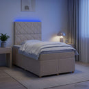 vidaXL Boxspring ágy matraccal Krémszínű 120 x 190 cm Szövet