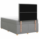 vidaXL Boxspring ágy matraccal Világosszürke 120 x 200 cm Szövet