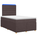 vidaXL Boxspring ágy matraccal Sötét Barna 120 x 200 cm Szövet