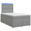 vidaXL Boxspring ágy matraccal Világosszürke 120 x 200 cm Szövet