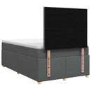 vidaXL Boxspring ágy matraccal Sötétszürke 120 x 200 cm Szövet