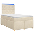 vidaXL Boxspring ágy matraccal Krémszínű 120 x 200 cm Szövet