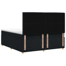 vidaXL Boxspring ágy matraccal fejtámlával Fekete 140 x 190 cm Szövet