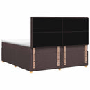 vidaXL Boxspring ágy matraccal Sötét Barna 140 x 200 cm Szövet