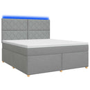 vidaXL Boxspring ágy matraccal Világosszürke 160 x 200 cm Szövet