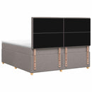 vidaXL Boxspring ágy matraccal Tópszínű 160 x 200 cm Szövet