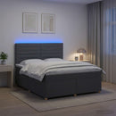 vidaXL Boxspring ágy matraccal Sötétszürke 140 x 190 cm Szövet