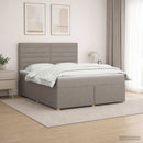 vidaXL Boxspring ágy matraccal Tópszínű 140 x 200 cm Szövet