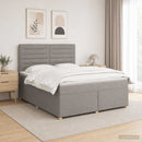 vidaXL Boxspring ágy matraccal Tópszínű 140 x 200 cm Szövet