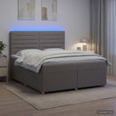 vidaXL Boxspring ágy matraccal Tópszínű 140 x 200 cm Szövet