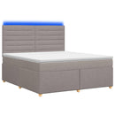 vidaXL Boxspring ágy matraccal Tópszínű 180 x 200 cm Szövet