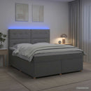 vidaXL Boxspring ágy matraccal Világosszürke 140 x 200 cm Szövet