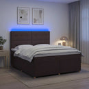 vidaXL Boxspring ágy matraccal Sötét Barna 140 x 190 cm Szövet