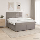 vidaXL Boxspring ágy matraccal Tópszínű 160 x 200 cm Szövet