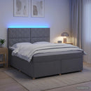 vidaXL Boxspring ágy matraccal Világosszürke 160 x 200 cm Szövet