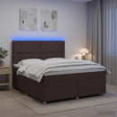 vidaXL Boxspring ágy matraccal Sötét Barna 140 x 200 cm Szövet