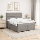 vidaXL Boxspring ágy matraccal Tópszínű 140 x 200 cm Szövet