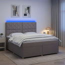 vidaXL Boxspring ágy matraccal Tópszínű 160 x 200 cm Szövet