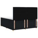 vidaXL Boxspring ágy matraccal fejtámlával Fekete 200 x 200 cm Szövet