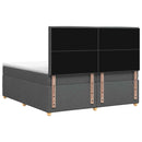 vidaXL Boxspring ágy matraccal Sötétszürke 200 x 200 cm Szövet