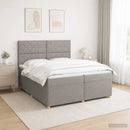 vidaXL Boxspring ágy matraccal Tópszínű 200 x 200 cm Szövet