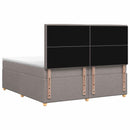 vidaXL Boxspring ágy matraccal Tópszínű 200 x 200 cm Szövet